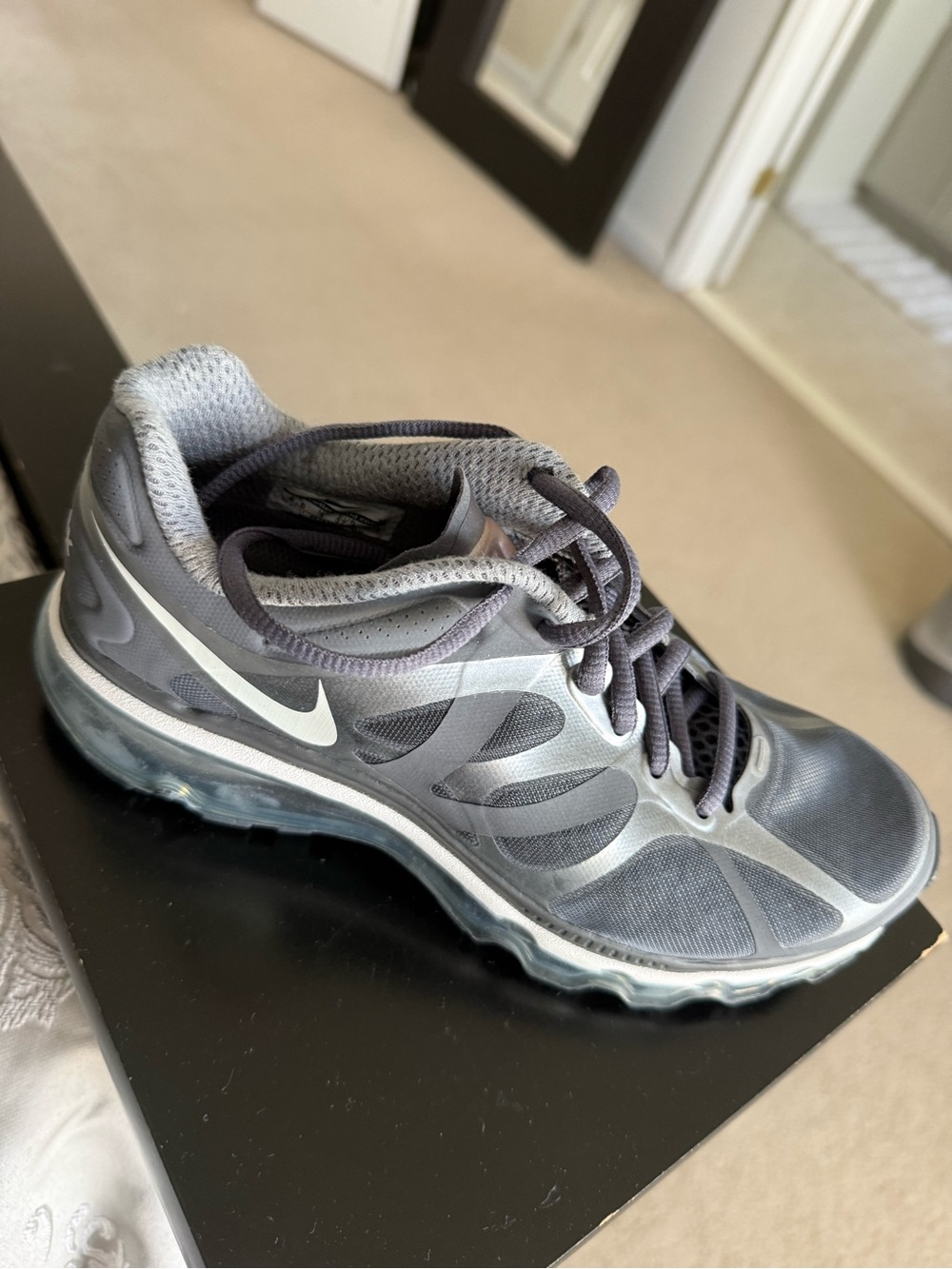 Nike Gray and Silver Women’s Running Sneakers